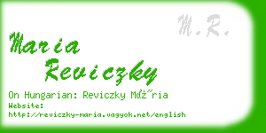 maria reviczky business card